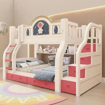 Factory-Original Solid Wood Designer Bed for Children: Modern Kid's Bedroom Furniture