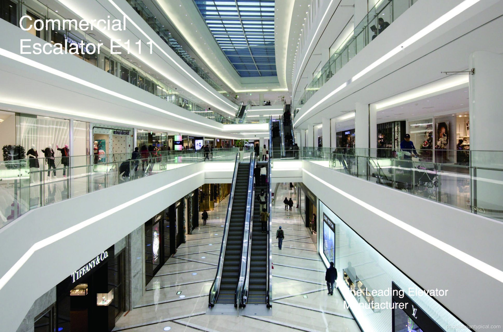 Escada rolante do shopping da boa qualidade de 0.5m / s