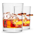 Rock Style Old Fashioned Whiskey Glasses 11 Ounce Short Glasses For Camping/Party Set Of 6