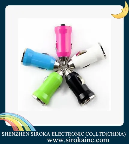 Good Selling Bullet Type Universal USB Socket car Charger with CE ROHS approved
