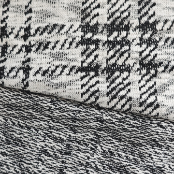Wholesale Coarse Needle Plaid Tweed Jacquard Fabric - 75% Cotton 25% Polyester, 280gsm