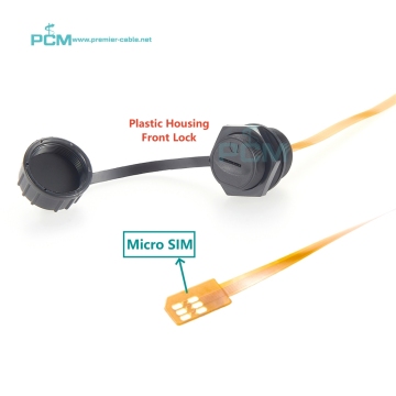 Waterproof Micro SIM Slot Extension Cable with IP67 Plastic Housing for Outdoor 4G LTE WiFi Hotspot Router and LoRa Gateway