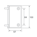 Big Beveled Corner Wall to Glass Shower Hinge