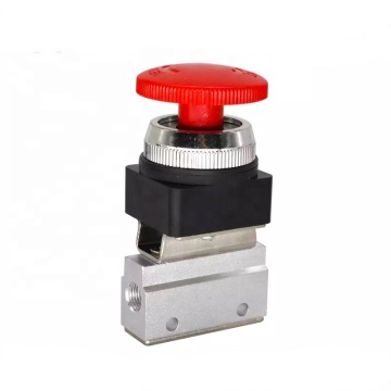 Ningbo Fenghua City MOV-03 2/2 Way Female G1/8\" Stop Type Pneumatic Push Button Valve for Dump Trucks