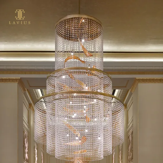 Classical Custom Hotel Lobby Chandelier Ceiling Decoration Custom Large Chandelier