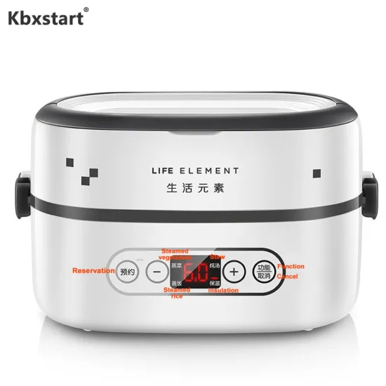 220V Multi-function Electric Thermal Insulation Box Portable Steam Heating Lunch Box Double Ceramic Liner Rice Cooker Office
