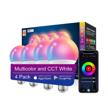 9W-15W Smart WiFi RGB LED Bulb with Bluetooth Connectivity