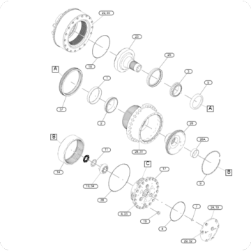 Truck 740B Wheel Assembly 3710565/371-0565