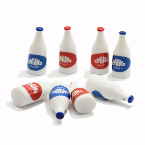 100 pièces Simulation bouteille de lait résine Cabochon boisson bricolage Art décor filles boucle d&#39;oreille charmes porte-clés ornement accessoires