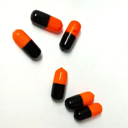 Orange Black EPS Foam Snell Pill Pompano Rig Floats Fishing Bobbers Tackle