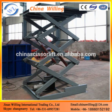 Warehouse cargo goods stationary scissor hydraulic lifts