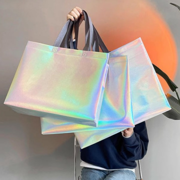 Fashionable Waterproof Recycled Laser Non-Woven Tote Bag