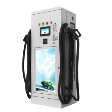 80KW led display ev fast charger Double gun