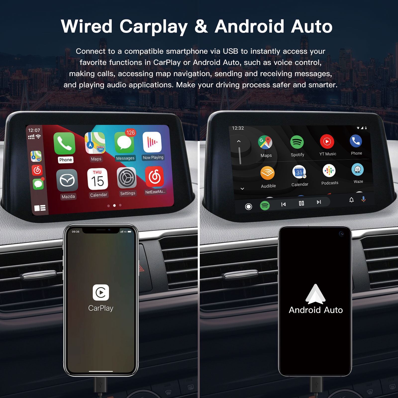 Autoabc Apple Carplay Mazda 자동차 용 Android Auto Retrofit Kit, Bossgoo ...