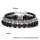 3pcs Набор 8 -миллиметровый браслет с гем -камнем браслет из нержавеющей стали браслет кожаный браслет для мужчин женщин