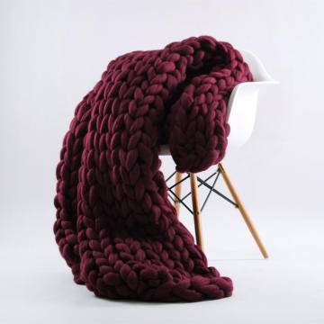 Super Chunky gestrickte Merino Wolle Hand Baby Dick Decke