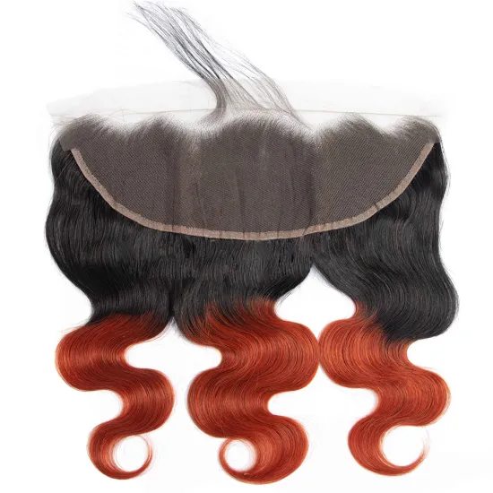 Human Hair 130% Density Ombre 1b 350/99J Swiss Lace Frontal Body Wave Brazilian Virgin Hair HD Lace Front for Black Women
