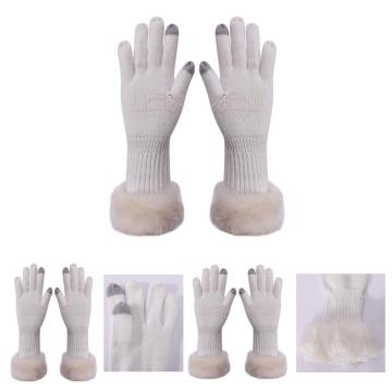 Guanto in puro cashmere con polpastrelli Tech Touch