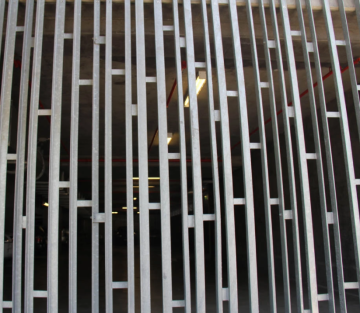 Company screen made of metal