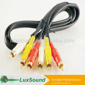 A/V cable,3RCA male to 3RCA male A/V cable,professional A/V cable