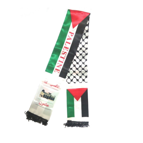 Partihandel polyester siden halsduk Custom Long Scarf