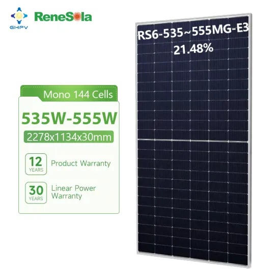 Renesola High Efficiency Bifacial Dual Glass Shingled Solar Panels: 535W, 540W, 545W, 550W, 555W P-Type HTJ Models