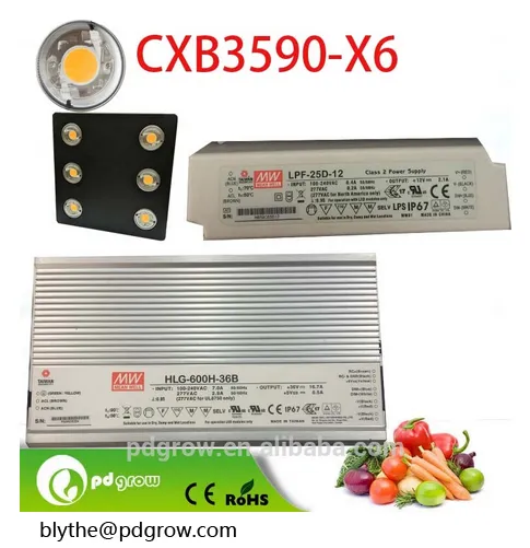 CXB 3590 cob led grow light 200/400/600w full spectrum 5000k 3500k grow lights