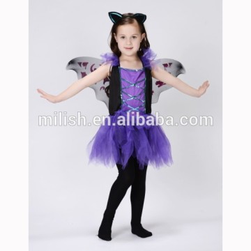 Party carnival cheap kids girl purple fairy fancy dress costume, kids carnival costumes MAC-68