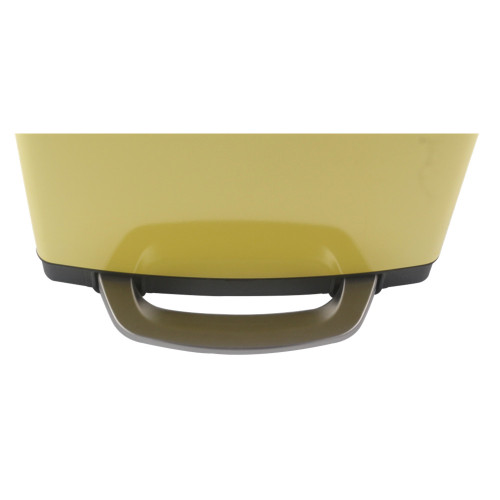 Yellow Stainless Steel Step Trash Can with Bucket