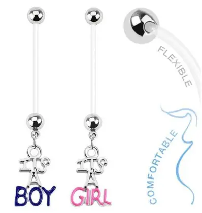 BioFlex Pregnancy Belly Ring Heart Boy&Girl