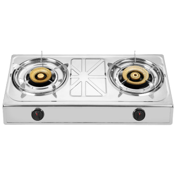 Stainless Steel 2 Burners Table Top Gas Cooker Suitable For Restaurants And Kitchens