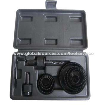 11-piece carbon steel hole saw kit in blow case