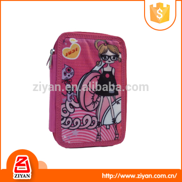 color pencil girls lovely look pencil cases