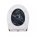 Duroplast Toilet Seat Soft close in black-marble pattern