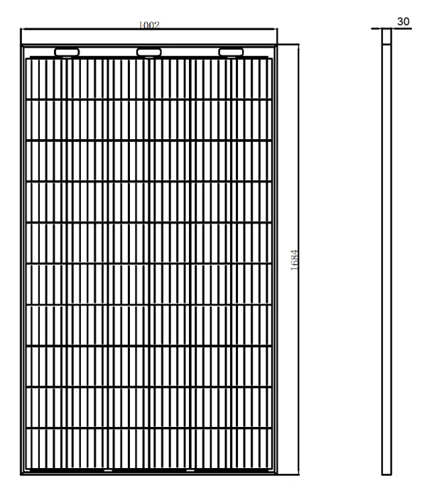 Painel solar mono de alta eficiência bifacial