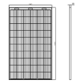 Painel solar mono de alta eficiência bifacial