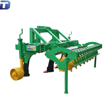 Farm equipment tractor deep subsoiler soil loosening machine