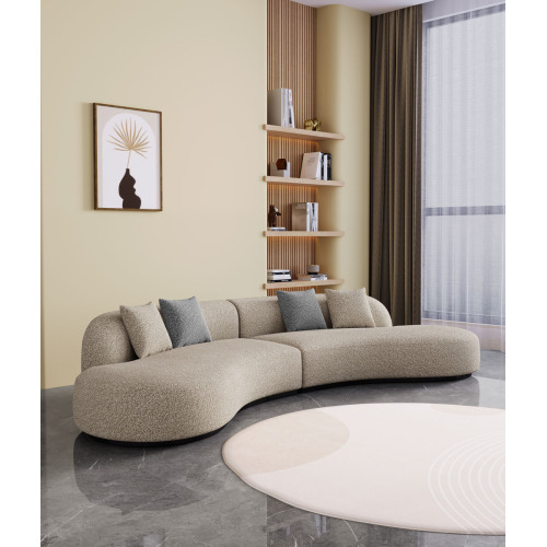 Скандинавский изогнутый современный бархатный диван