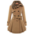 Women's Double Breasted Pea Coat Winter