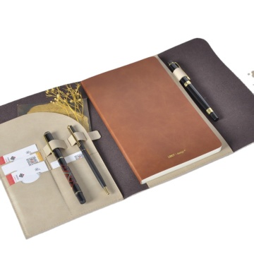 Personalized Handcrafted Leather Journal Cover with Pen Loop and Card Slots