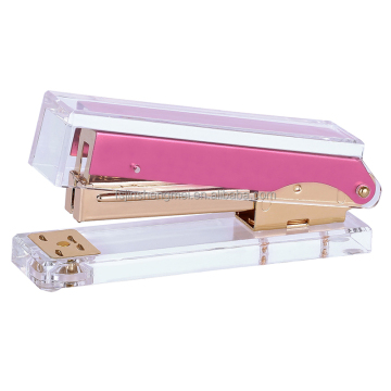 Roségold -Acrylhefter - trendiger transparenter Büro -Hefter