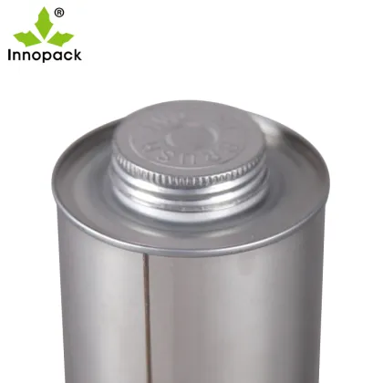 8oz small glue metal bottles with brush lids