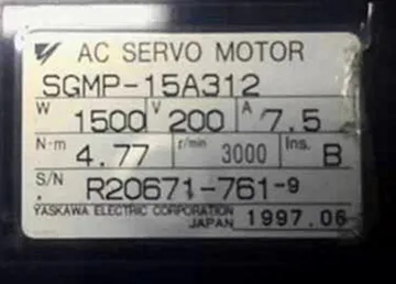 SGMP-15A312 Yaskawa Servo Industrial Motor Controller