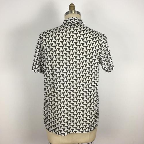 Casual Loose Fit black white triangle pattern Shirt