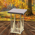 Gold stainless steel wooden top side table