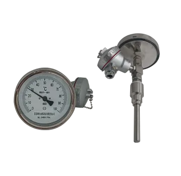 Industrial Bimetal Temperature Gauge with 4-20mA Current Signal