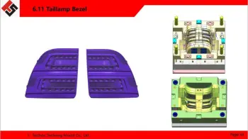 automobile tail lamp tooling for car rear light bezel plastic made by Toolsong mould