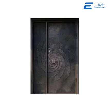 Large Full Panel Cast Aluminum Villa Main Door