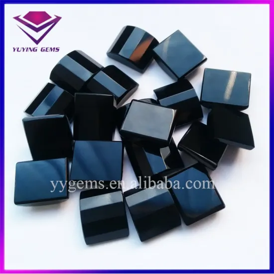 Fancy Shape Bridge Flat Bottom Natural Onyx Stones Black Agate Loose Gemstones