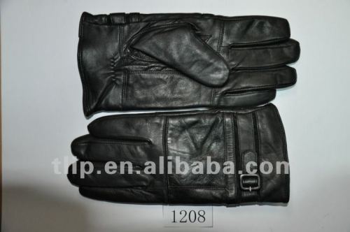 Man's Patch Leather Gloves